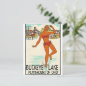Buckeye Lake, reizen Ohio Vintage Briefkaart (Staand voorkant)