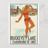 Buckeye Lake, reizen Ohio Vintage Briefkaart (Voorkant)