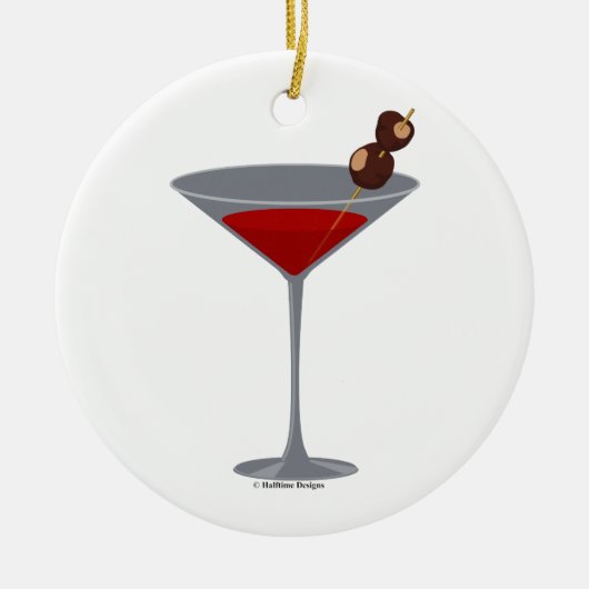 Buckeye Martini Kerstornament Keramisch Ornament (Voorkant)
