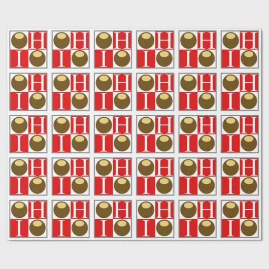 Buckeye nut Ohio Wrapping Paper Gift Wrap Cadeaupapier (Vlak)