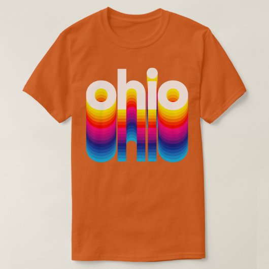 Buckeye State Pride Rainbow Design I Love Ohio T-shirt (Design voorkant)