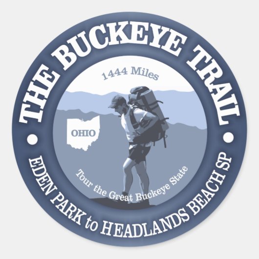 Buckeye Trail (BG) Ronde Sticker (Voorkant)