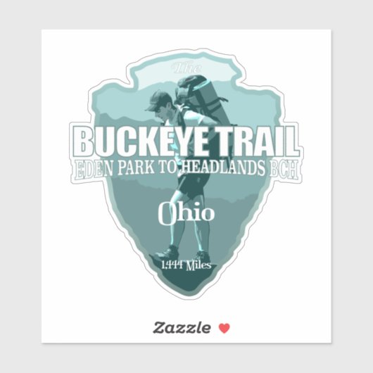 Buckeye Trail (pijlpunt T) Sticker (Vel)