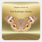 Buckeye vlinder Boekplaat 2 ~ sticker (Voorkant)