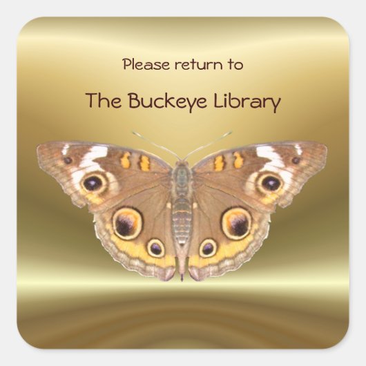 Buckeye vlinder Boekplaat 2 ~ sticker (Voorkant)