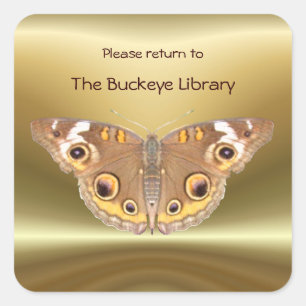 Buckeye vlinder Boekplaat 2 ~ sticker