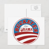 Buckeyes voor Obama Briefkaart (Voorkant / Achterkant)