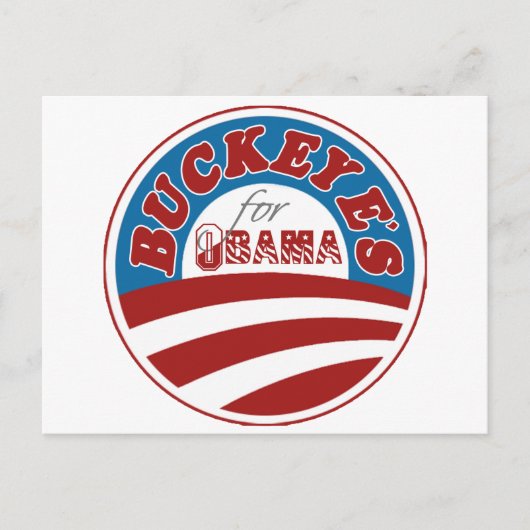 Buckeyes voor Obama Briefkaart (Voorkant)