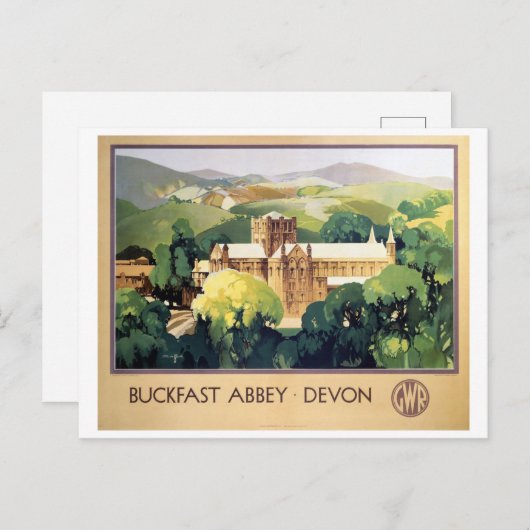  Buckfast Abbey-klooster Britse Spoorwegen Briefkaart (Voorkant / Achterkant)