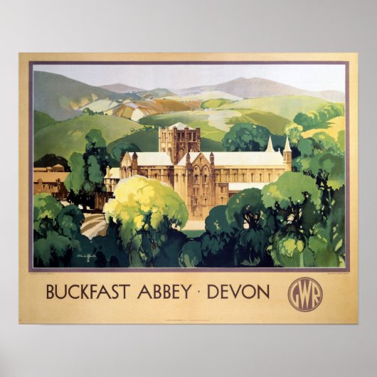  Buckfast Abbey-klooster Britse Spoorwegen Poster (Voorkant)