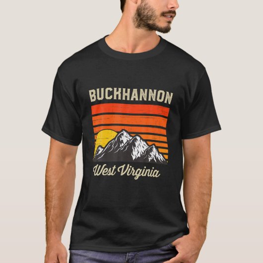 Buckhannon West Virginia Retro City USA T-shirt (Voorkant)