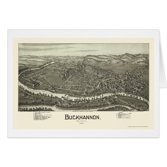Buckhannon, WV Panorama - 1900 (Voorkant Horizontaal)