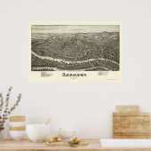 Buckhannon, WV Panorama - 1900 Poster (Keuken)