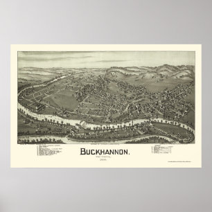 Buckhannon, WV Panorama - 1900 Poster
