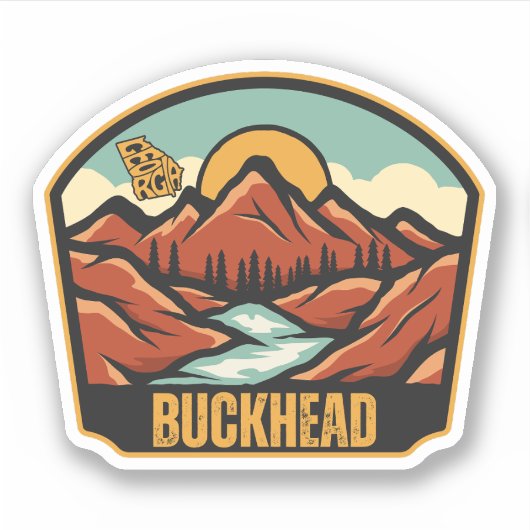Buckhead, Georgia Sticker (Voorkant)