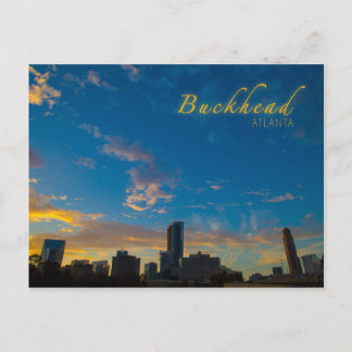 Buckhead Skyline bij Sunset Briefkaart