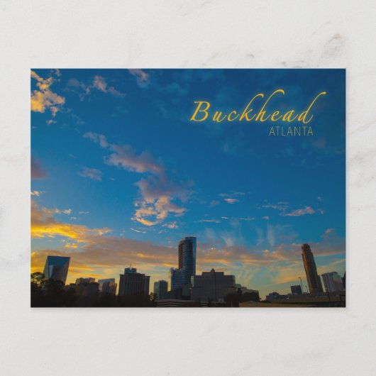Buckhead Skyline bij Sunset Briefkaart (Voorkant)