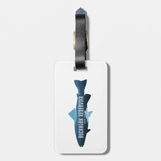 Buckhorn Reservoir North Carolina Fish Bagagelabel (Achterkant verticaal)