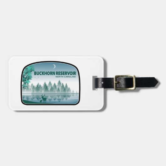 Buckhorn Reservoir North Carolina Herten Bagagelabel (Voorkant horizontaal)