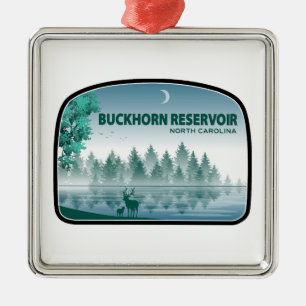 Buckhorn Reservoir North Carolina Herten Metalen Ornament