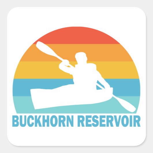 Buckhorn Reservoir North Carolina Kayak Vierkante Sticker (Voorkant)