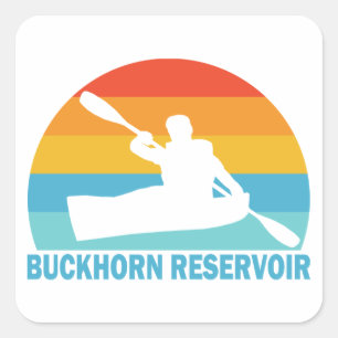 Buckhorn Reservoir North Carolina Kayak Vierkante Sticker