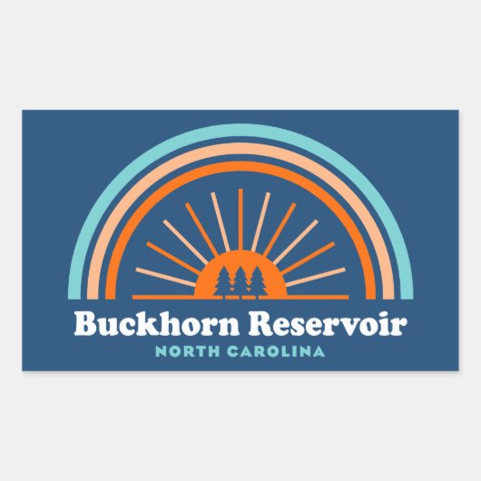 Buckhorn Reservoir North Carolina Rainbow Rechthoekige Sticker (Voorkant)