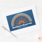 Buckhorn Reservoir North Carolina Rainbow Rechthoekige Sticker (Envelop)