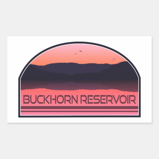 Buckhorn Reservoir North Carolina Red Sunrise Rechthoekige Sticker (Voorkant)