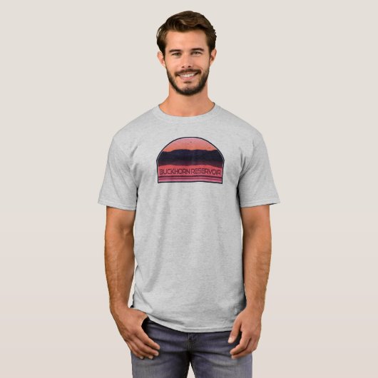 Buckhorn Reservoir North Carolina Red Sunrise T-shirt (Voorkant volledig)