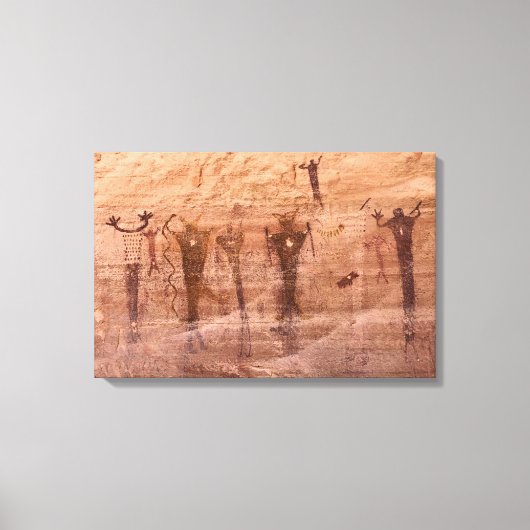 Buckhorn Wash Utah Spirit Figures Pictograaf Canvas Afdruk (Voorkant)
