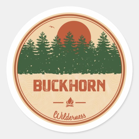 Buckhorn Wilderness Ronde Sticker (Voorkant)