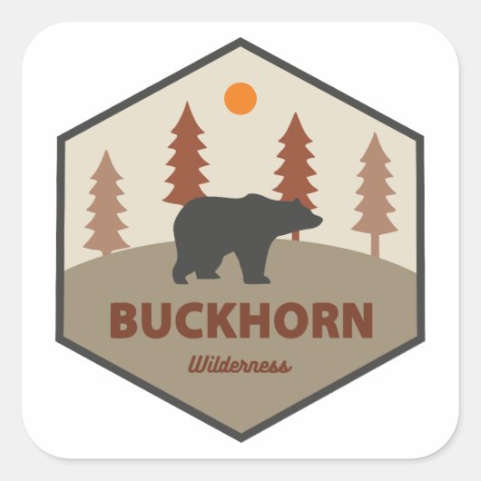 Buckhorn Wilderness Washington Beer Vierkante Sticker (Voorkant)