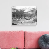 Buckhornbergen voorbij Railroad Tracks Canvas Afdruk (Insitu (Woonkamer))