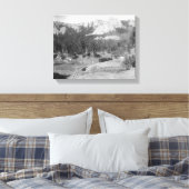 Buckhornbergen voorbij Railroad Tracks Canvas Afdruk (Insitu (Slaapkamer))