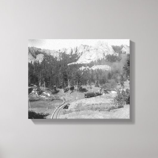 Buckhornbergen voorbij Railroad Tracks Canvas Afdruk (Voorkant)