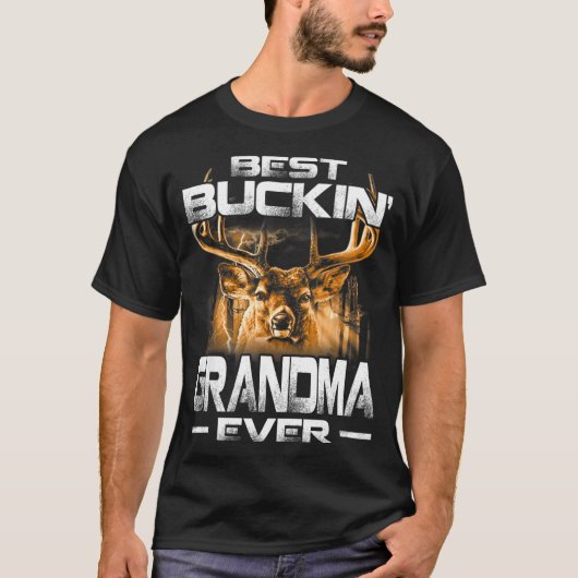 Buckin' Grandma Ever Shirt Deer Hunting Bucking Fa (Voorkant)