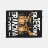Buckin' Grandma Ever Shirt Deer Hunting Bucking Fa Fleece Deken (Voorkant (Horizontaal))