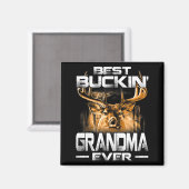 Buckin' Grandma Ever Shirt Deer Hunting Bucking Fa Magneet (Voorkant / Achterkant)