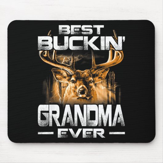 Buckin' Grandma Ever Shirt Deer Hunting Bucking Fa Muismat (Voorkant)