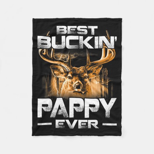 Buckin' Pappy Ever Shirt Deer Hunting Bucking Fath Fleece Deken (Voorkant)