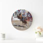 Bucking Bareback Bronco en Rodeo Cowboy Clock Grote Klok (Huis)