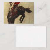 Bucking Bronco, 1903, door Newell Convers Wyeth Notitiekaartje (Voorkant / Achterkant)
