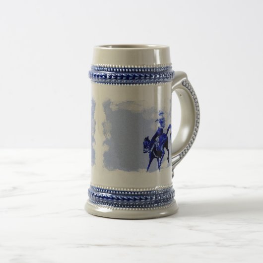  Bucking Bronco Ceramic Stein Bierpul (Voorkant rechts)