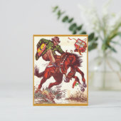 Bucking Bronco Christmas Cowboy Feestdagenkaart (Staand voorkant)