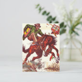  Bucking Bronco Christmas Cowboy Feestdagenkaart (Staand voorkant)