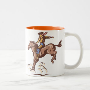Bucking bronco cowboy koffie mok