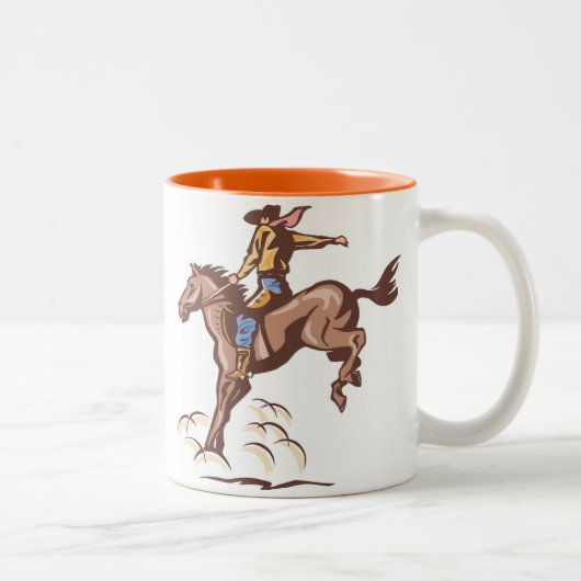 Bucking bronco cowboy koffie mok (Rechts)