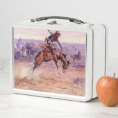 “Bucking Bronco” Cowboy Kunst van Charles Russell (In situ)