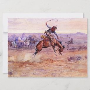Bucking Bronco (door Charles M. Russell) Kaart